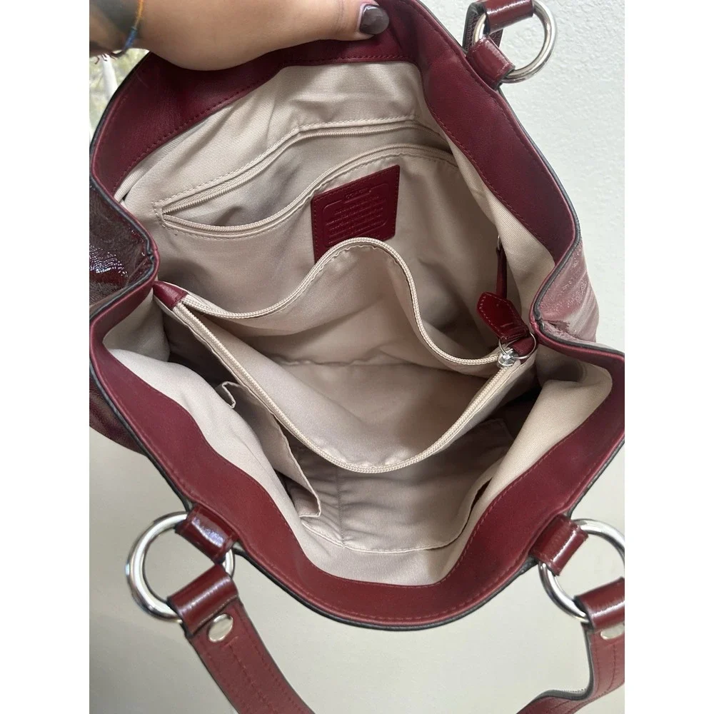 Coach H1276-F19711 SoHo Burgundy Patent Leather Large Carryall